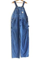 画像2: carharttカーハート デニム オーバーオール w40 (2)
