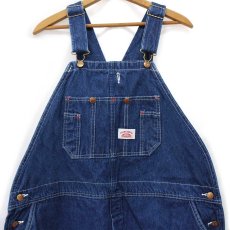 画像1: USA製 ROUND HOUSEラウンドハウス デニム オーバーオール w46★特大 (1)