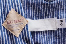 画像5: 90s JCPenney BIGMACビッグマック パッチ付き ダメージ ヒッコリー ストライプ オーバーオール w46★特大 (5)