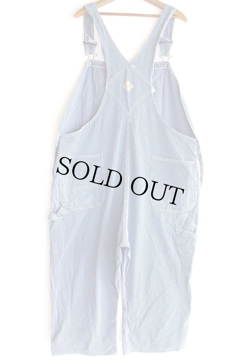 画像3: 90s JCPenney BIGMACビッグマック パッチ付き ダメージ ヒッコリー ストライプ オーバーオール W46★特大 (3)