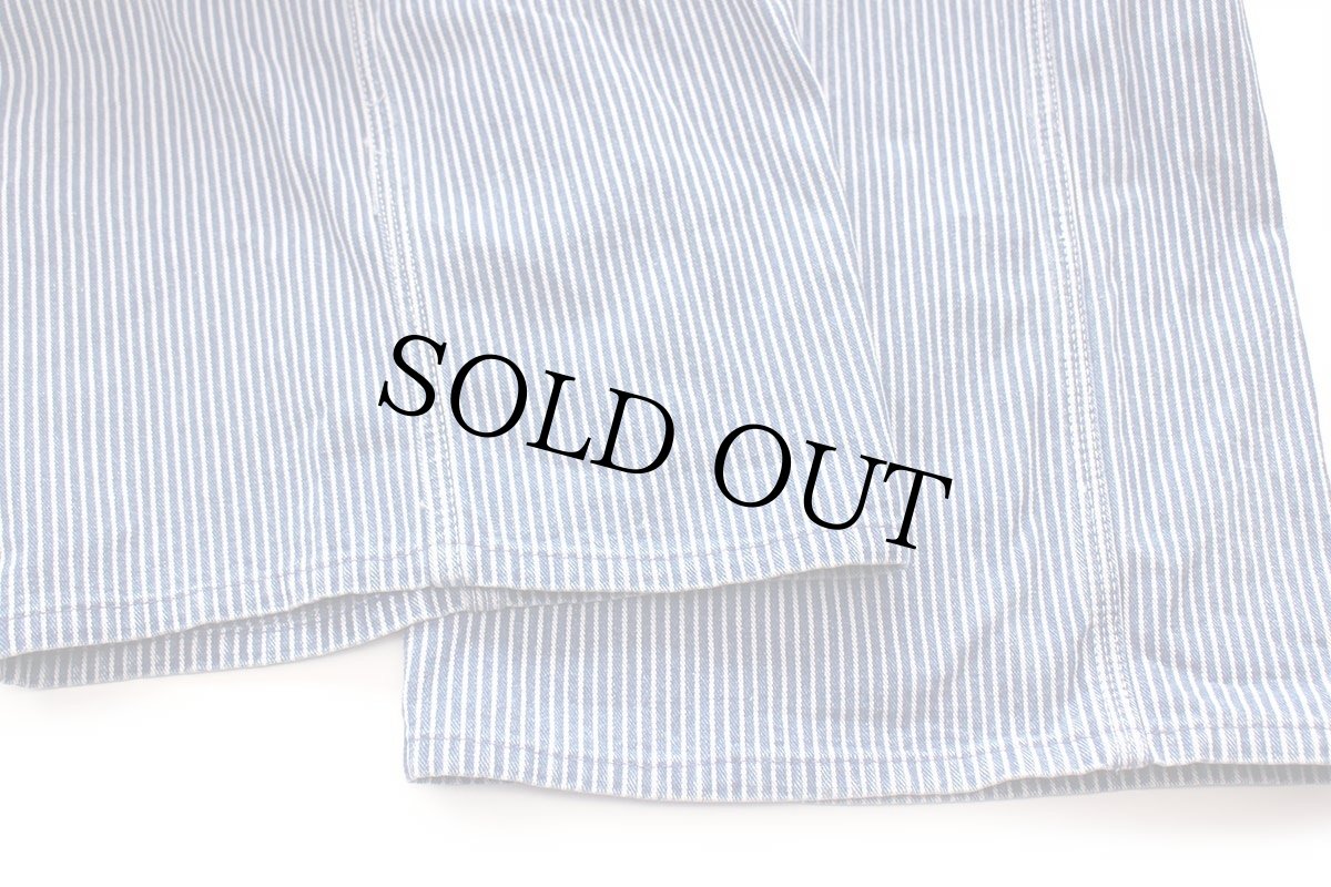 画像8: 90s JCPenney BIGMACビッグマック パッチ付き ダメージ ヒッコリー ストライプ オーバーオール W46★特大 (8)