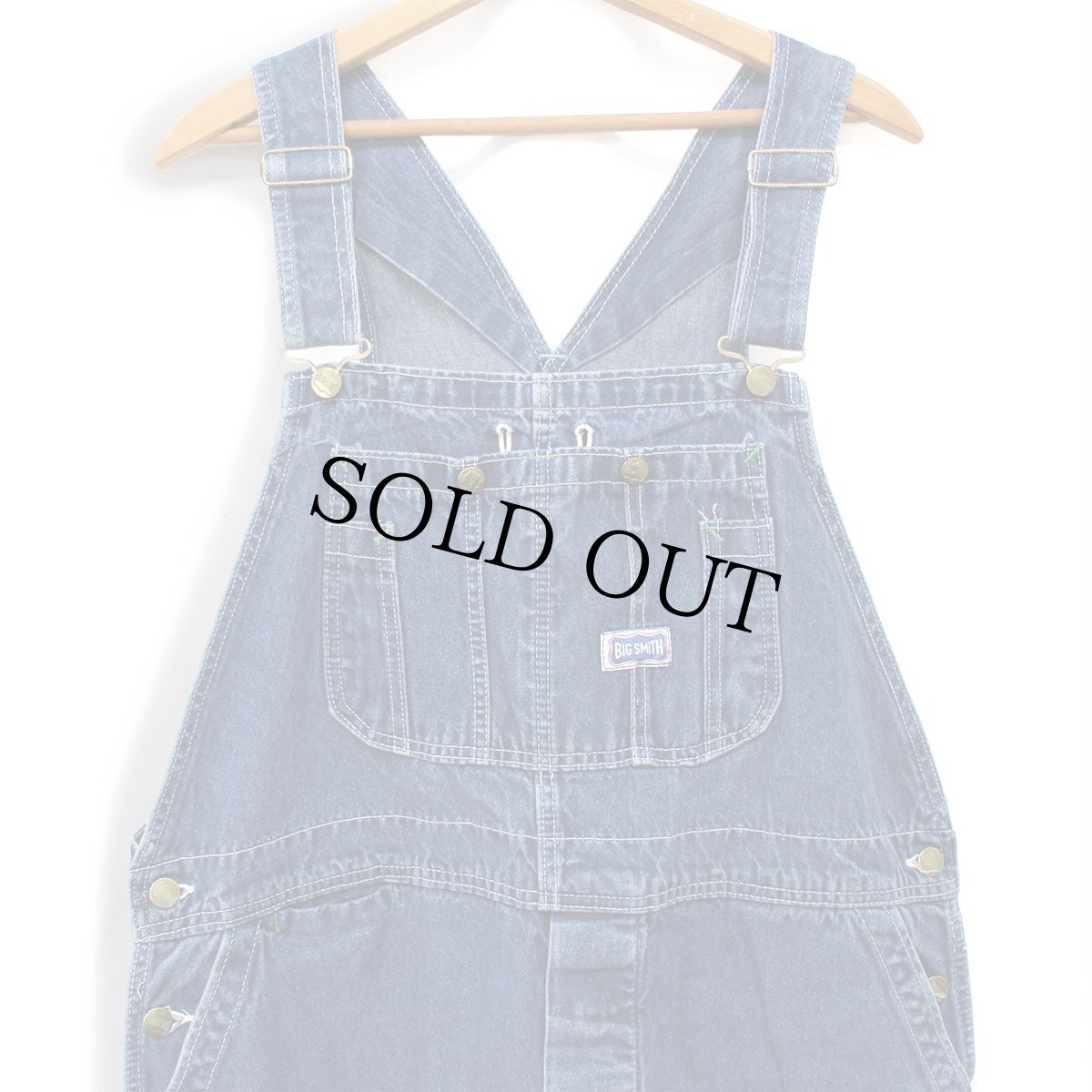 画像1: 80s USA製 BIG SMITHビッグスミス デニム オーバーオール W42 (1)