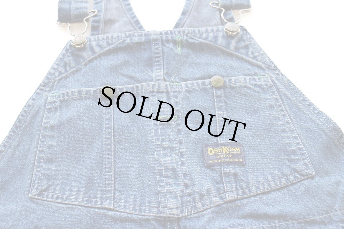 画像4: 80s USA製 OSHKOSH B'GOSH ペンキ飛び デニム オーバーオール w38 (4)