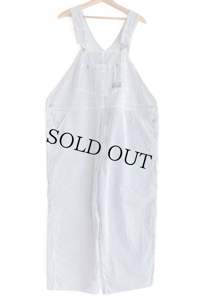 画像2: 00s OSHKOSH B'GOSH ヒッコリー ストライプ オーバーオール w46★特大 (2)