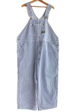 画像2: 00s OSHKOSH B'GOSH ヒッコリー ストライプ オーバーオール w46★特大 (2)