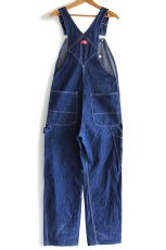 画像3: 90s USA製 Dickiesディッキーズ ペンキ飛び デニム オーバーオール w32 L32 (3)