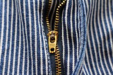 画像8: 00s OSHKOSH B'GOSH ヒッコリー ストライプ オーバーオール w46★特大 (8)
