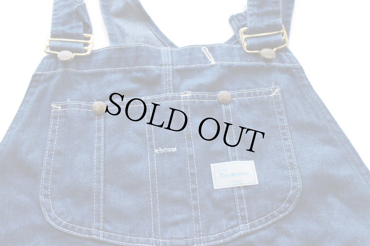 画像4: 80s USA製 Sears デニム オーバーオール W36 L32 (4)
