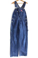 画像2: 90s USA製 Dickiesディッキーズ ペンキ飛び デニム オーバーオール w32 L32 (2)
