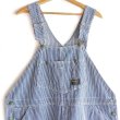 00s OSHKOSH B'GOSH ヒッコリー ストライプ オーバーオール w46☆特大