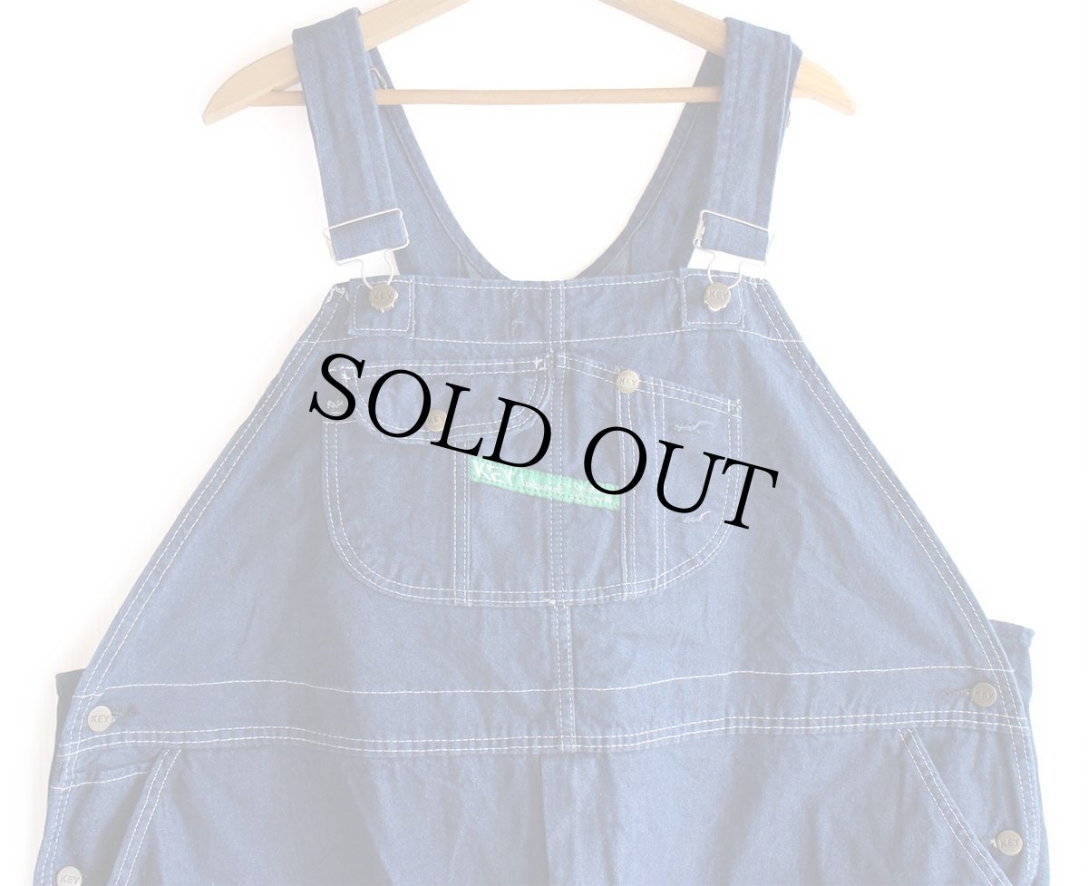 画像1: 00s メキシコ製 KEY Imperial デニム オーバーオール W52 L30★超特大 (1)