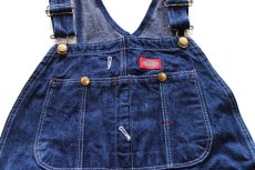 画像4: 90s USA製 Dickiesディッキーズ ペンキ飛び デニム オーバーオール w32 L32 (4)