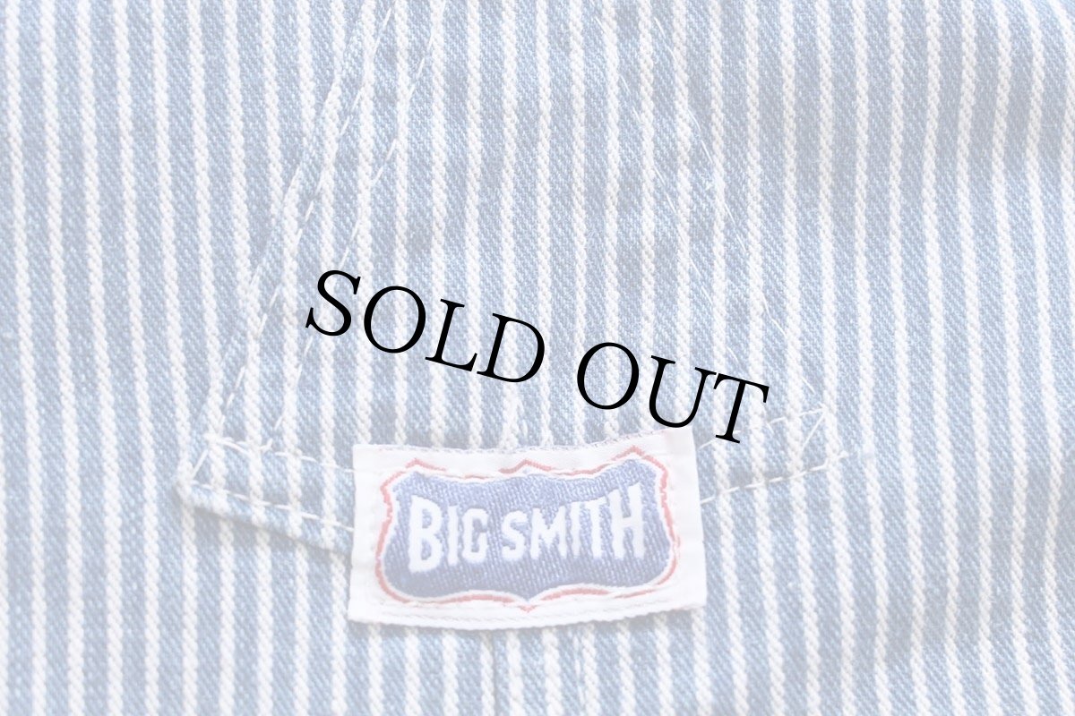 画像5: 80s USA製 BIG SMITHビッグスミス ヒッコリー ストライプ オーバーオール w35 (5)