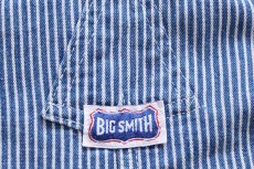 画像5: 80s USA製 BIG SMITHビッグスミス ヒッコリー ストライプ オーバーオール w35 (5)