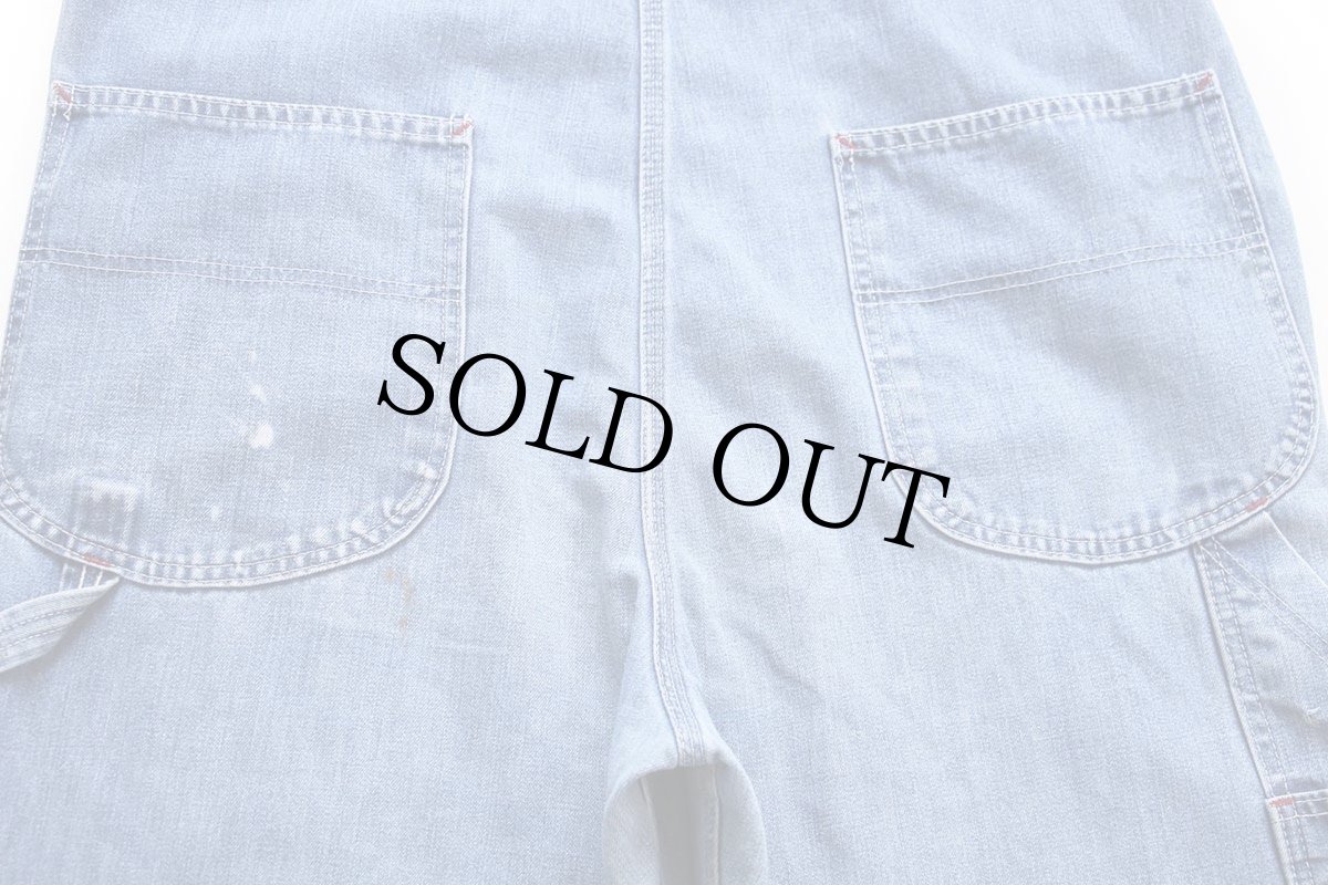 画像7: 70s JCPenney BIGMACビッグマック ペンキ&ブリーチ飛び インディゴ デニム オーバーオール W36 (7)