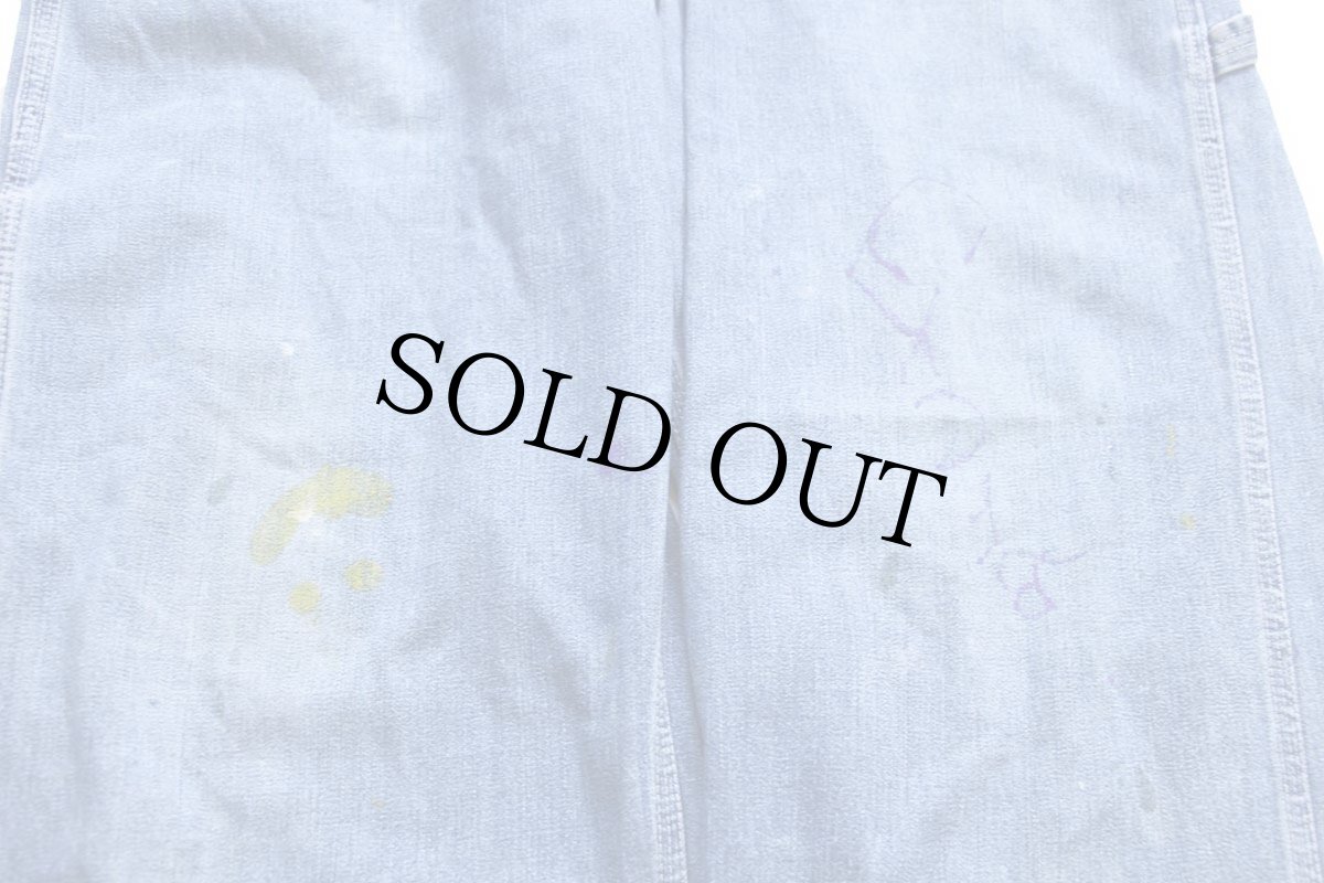 画像8: 70s JCPenney BIGMACビッグマック ペンキ&ブリーチ飛び インディゴ デニム オーバーオール W36 (8)