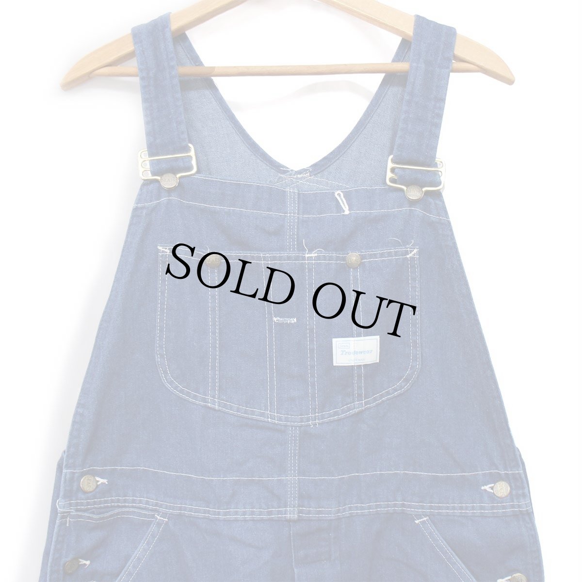 画像1: 80s USA製 Sears デニム オーバーオール W36 L32 (1)
