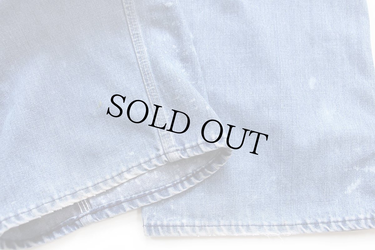 画像10: 70s JCPenney BIGMACビッグマック ペンキ&ブリーチ飛び インディゴ デニム オーバーオール W36 (10)