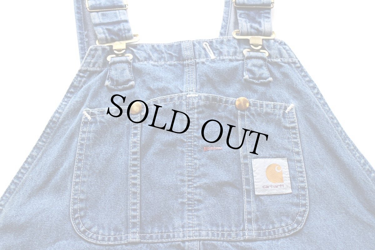 画像4: carharttカーハート デニム オーバーオール W40 (4)