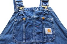 画像4: carharttカーハート デニム オーバーオール w40 (4)