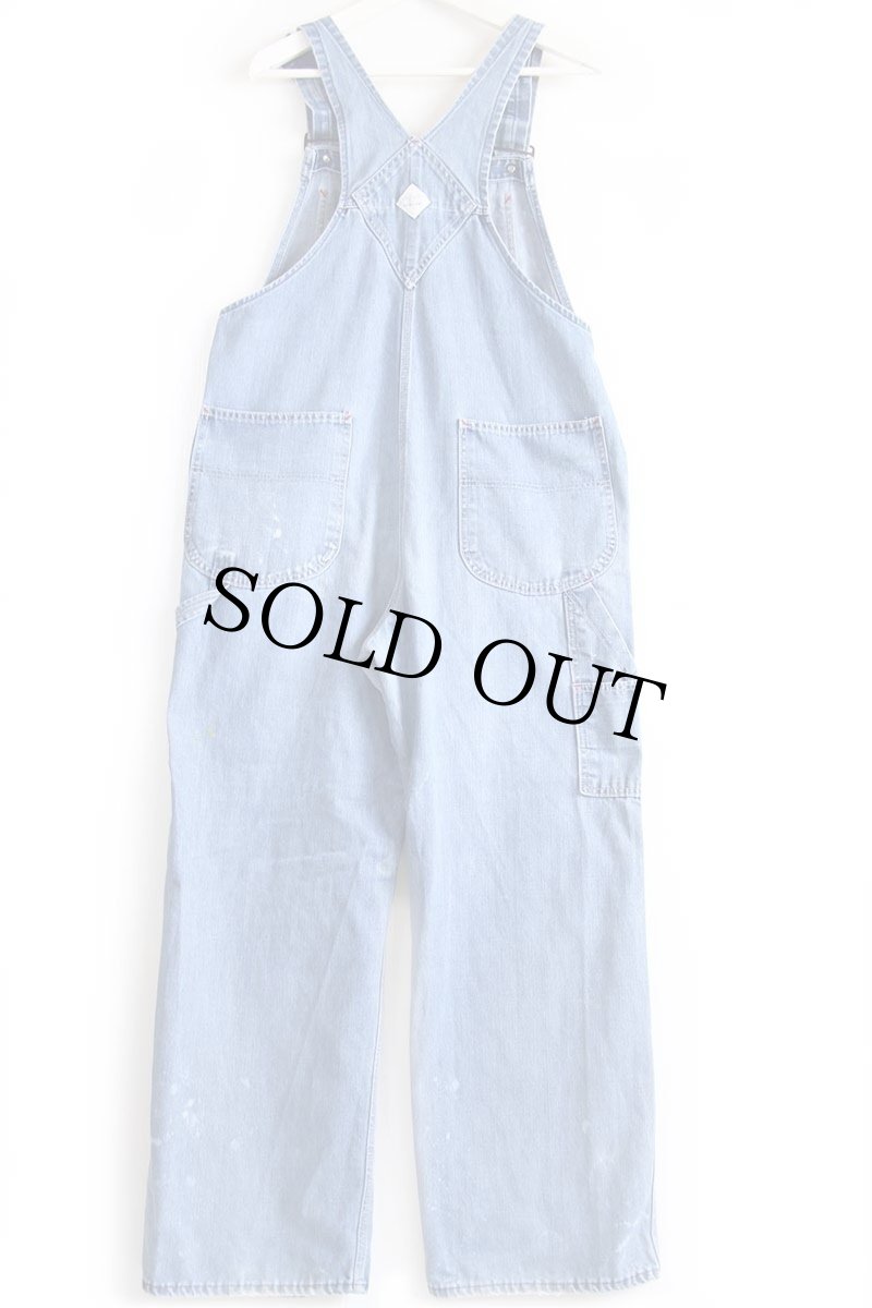 画像3: 70s JCPenney BIGMACビッグマック ペンキ&ブリーチ飛び インディゴ デニム オーバーオール W36 (3)
