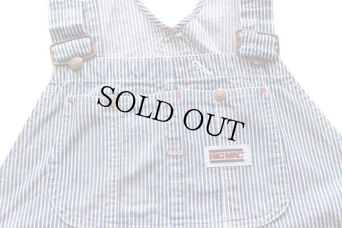 画像4: 80s JCPenney BIGMACビッグマック ヒッコリー ストライプ オーバーオール w42 (4)