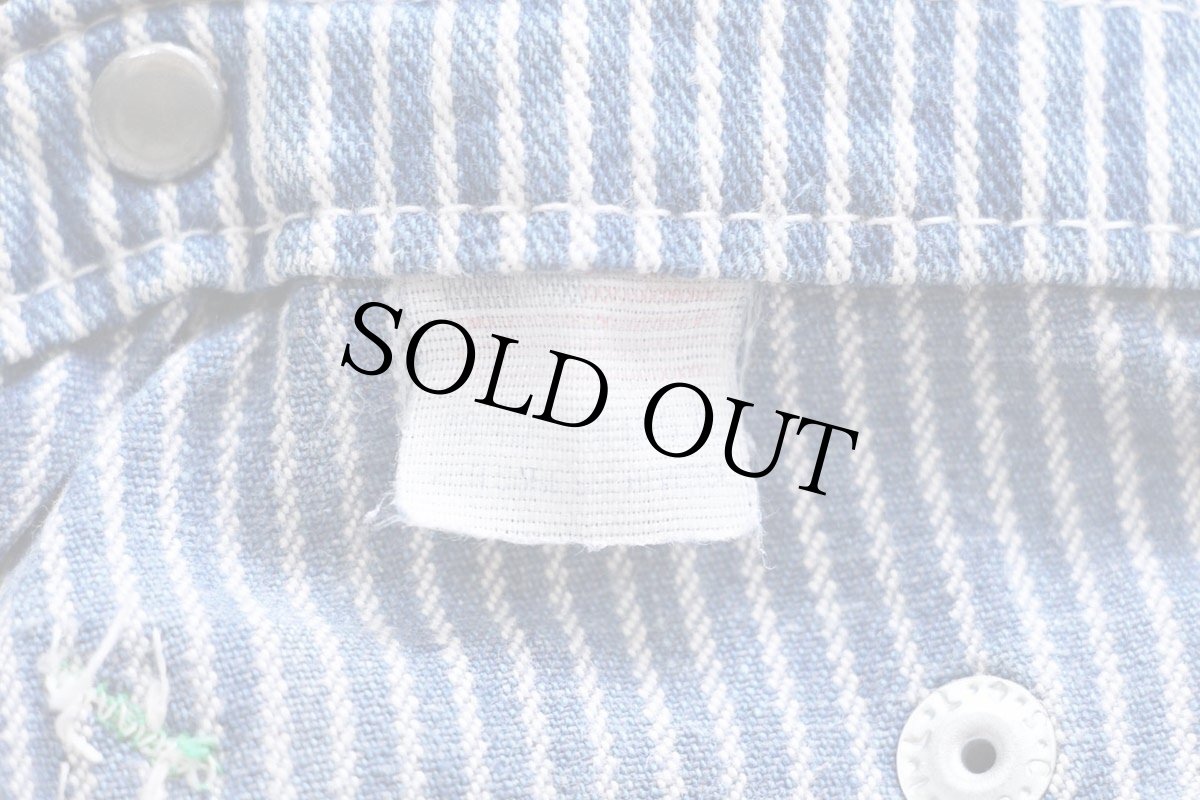 画像6: 80s USA製 BIG SMITHビッグスミス ヒッコリー ストライプ オーバーオール w35 (6)