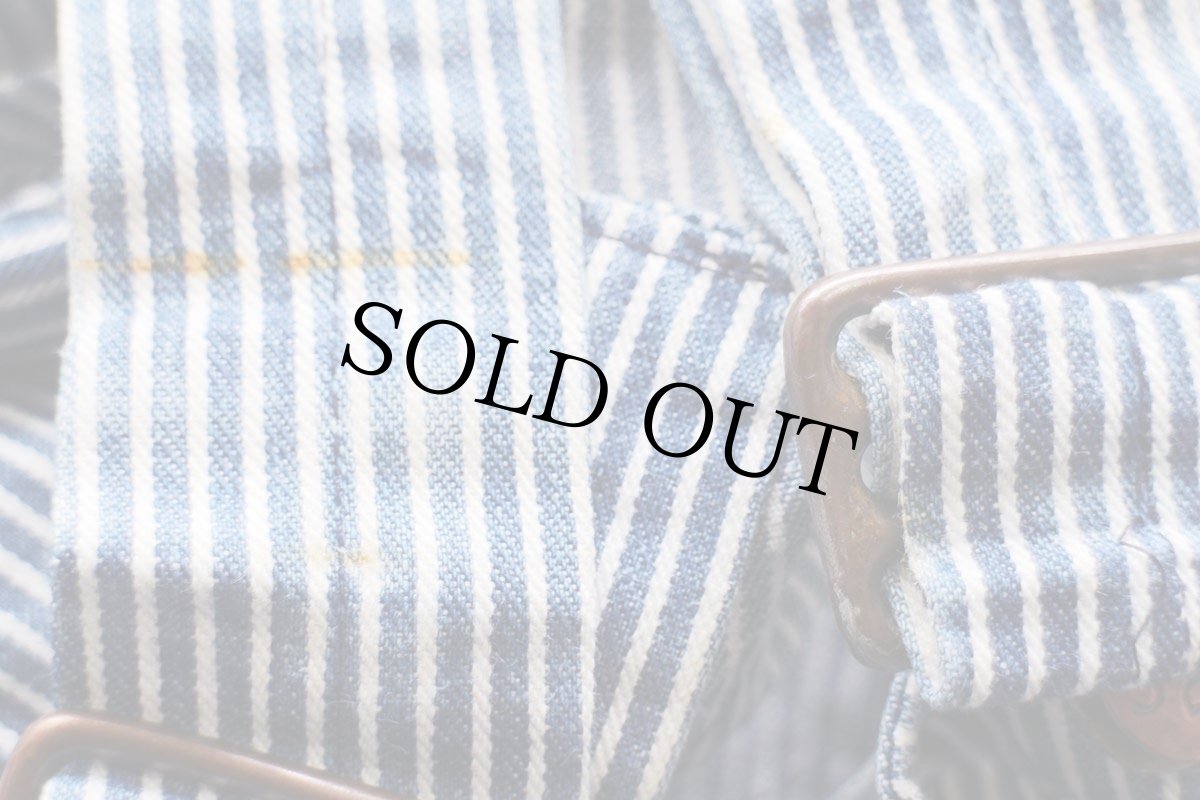 画像8: 80s JCPenney BIGMACビッグマック ヒッコリー ストライプ オーバーオール w42 (8)