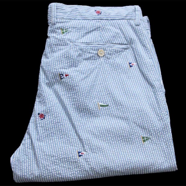 00s ポロ ラルフローレン フラッグ アンカーマーク 刺繍 総柄