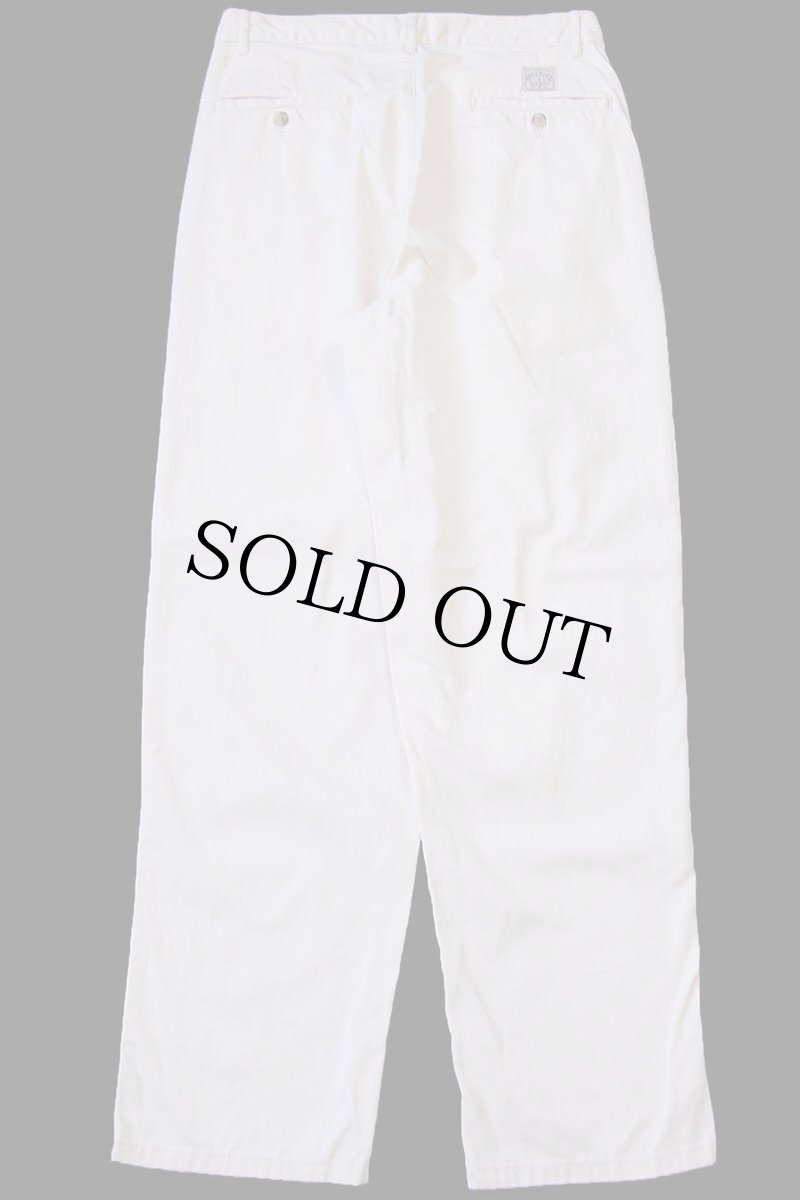 画像3: 90s ポロ ラルフローレン ツータック コットン チノパン アイボリー w30 L30★320 (3)