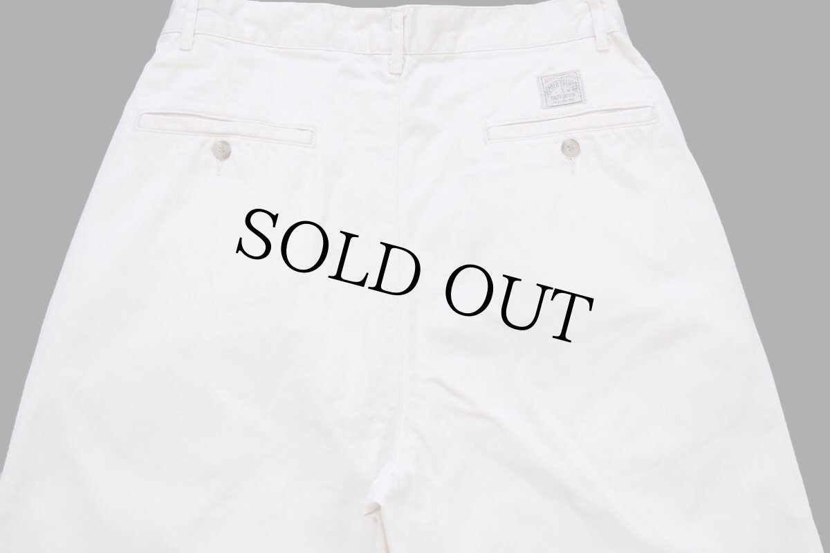 画像5: 90s ポロ ラルフローレン ツータック コットン チノパン アイボリー w30 L30★320 (5)