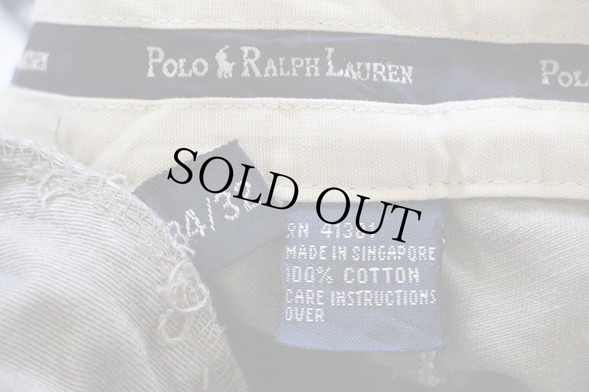 画像6: 90s ポロ ラルフローレン ANDREW PANT ツータック コットン チノパン グレー W34 L32★318 (6)