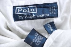 画像6: 00s ポロ ラルフローレン フラッグ アンカーマーク 刺繍 総柄 ストライプ スラックス コットン シアサッカーパンツ サックス×白 w36 (6)