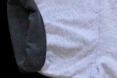画像7: 90s USA製 ALABAMA JUNE JAM レイヤードネック&スリーブ コットンTシャツ 杢ライトグレー×黒 L (7)