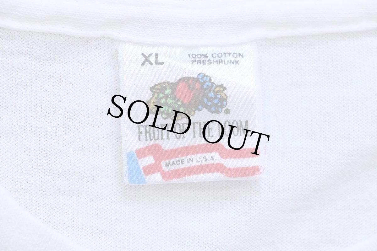 画像4: 90s USA製 LACROSSE THE WORLD'S GREATEST SPORT 万国旗 両面プリント コットンTシャツ 白 XL (4)