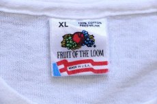 画像4: 90s USA製 LACROSSE THE WORLD'S GREATEST SPORT 万国旗 両面プリント コットンTシャツ 白 XL (4)