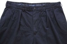 画像4: 90s ポロ ラルフローレン ANDREW PANT ツータック コットン チノパン 黒 w36 L32★314 (4)
