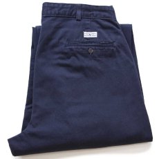 画像1: 90s メキシコ製 ポロ ラルフローレン ANDREW PANT ツータック コットン チノパン 紺 w35★313 (1)