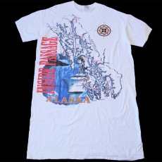画像1: 90s USA製 INSIDE PASSAGE ALASKA マップ コットンTシャツ ワンピース 白 (1)