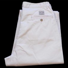 画像1: 90s ポロ ラルフローレン ツータック コットン チノパン アイボリー w30 L30★320 (1)