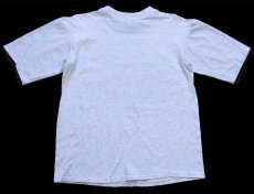 画像3: 90s USA製 ALASKA アート レイヤードネック&スリーブ コットンTシャツ 杢ホワイト×ブラック M (3)