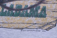 画像4: 90s USA製 ALABAMA JUNE JAM レイヤードネック&スリーブ コットンTシャツ 杢ライトグレー×黒 L (4)