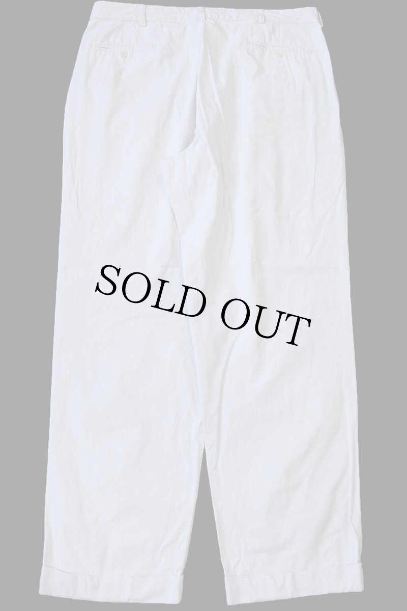 画像3: 90s ポロ ラルフローレン ツータック コットンパンツ ライトベージュ w38 L32★323 (3)