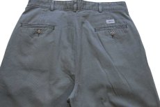 画像5: 90s メキシコ製 ポロ ラルフローレン ANDREW PANT ツータック コットン チノパン グレー w34 L36★319 (5)