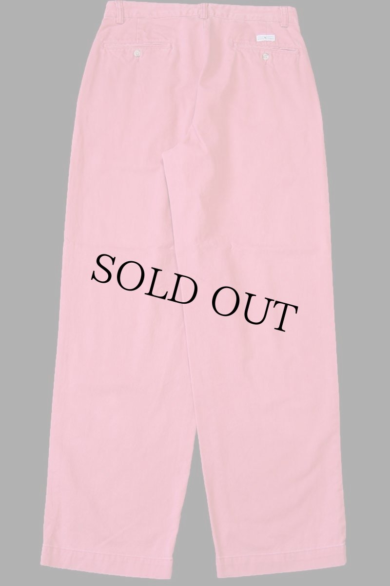 画像3: 90s メキシコ製 ポロ ラルフローレン ANDREW PANT ツータック コットン チノパン ピンク W31 L30★317 (3)