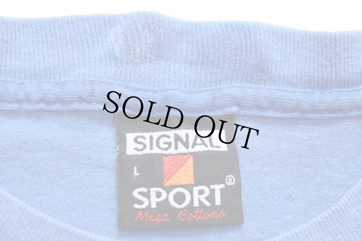 画像5: 90s USA製 UNITED STATES AIR FORCE ロゴ ひび割れプリント コットンTシャツ 青 L (5)