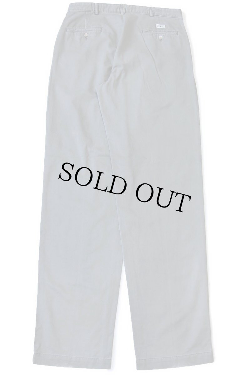 画像3: 90s メキシコ製 ポロ ラルフローレン ANDREW PANT ツータック コットン チノパン グレー W34 L36 (3)