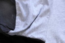 画像6: 90s USA製 SARVER PENNSYLVANIA レイヤードネック&スリーブ コットンTシャツ 杢ライトグレー×ブラック L (6)