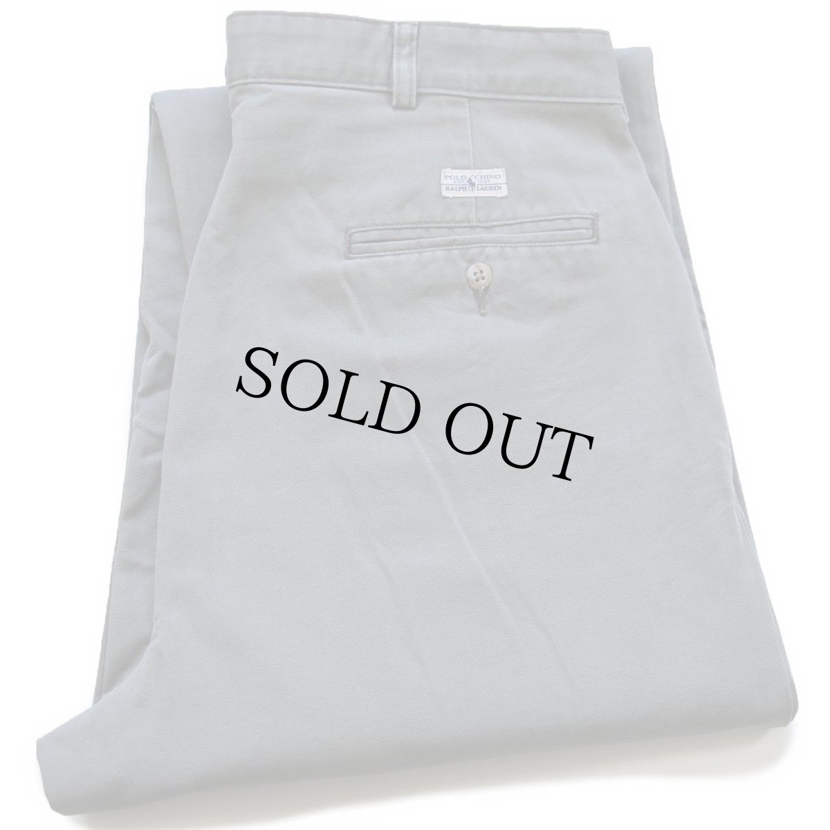 画像1: 90s メキシコ製 ポロ ラルフローレン ANDREW PANT ツータック コットン チノパン グレー W34 L36 (1)