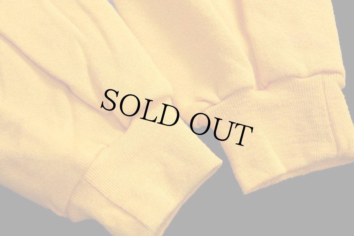 画像6: デッドストック★80s 米軍 無地 ハイネック フルジップ スウェット 濃黄 S (6)